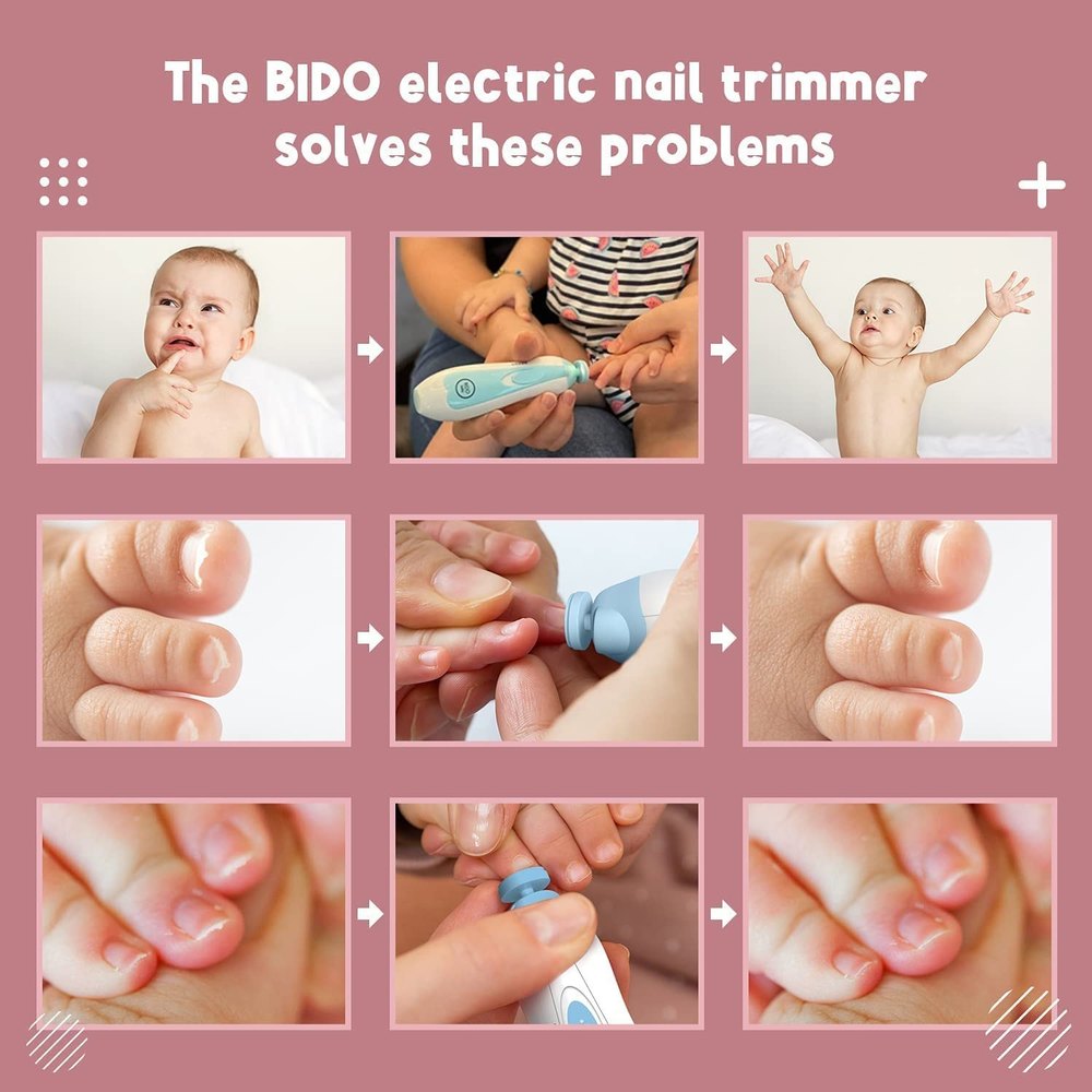 Electric Baby Nail Trimmer – 6-in-1 Gentle Nail Care Kit