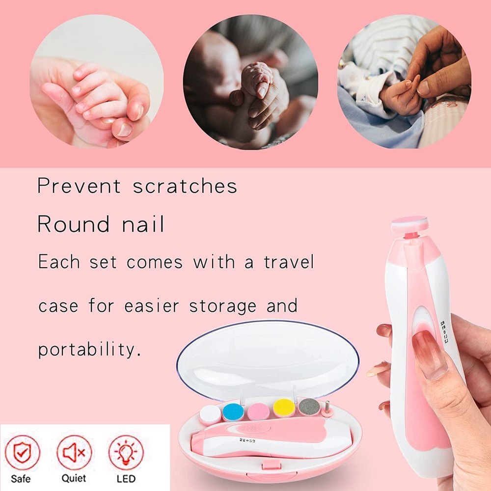 Electric Baby Nail Trimmer – 6-in-1 Gentle Nail Care Kit