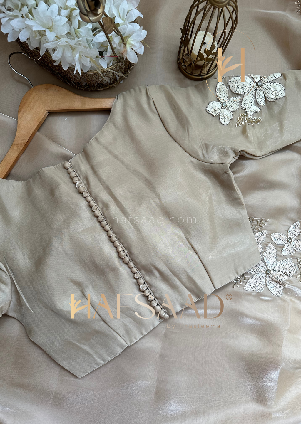 Nina- Handwork satin organza saree