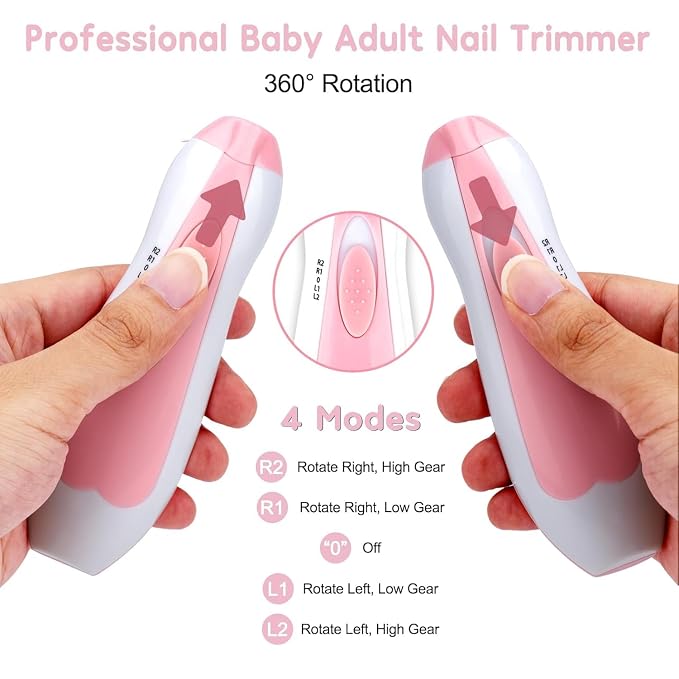 Electric Baby Nail Trimmer – 6-in-1 Gentle Nail Care Kit
