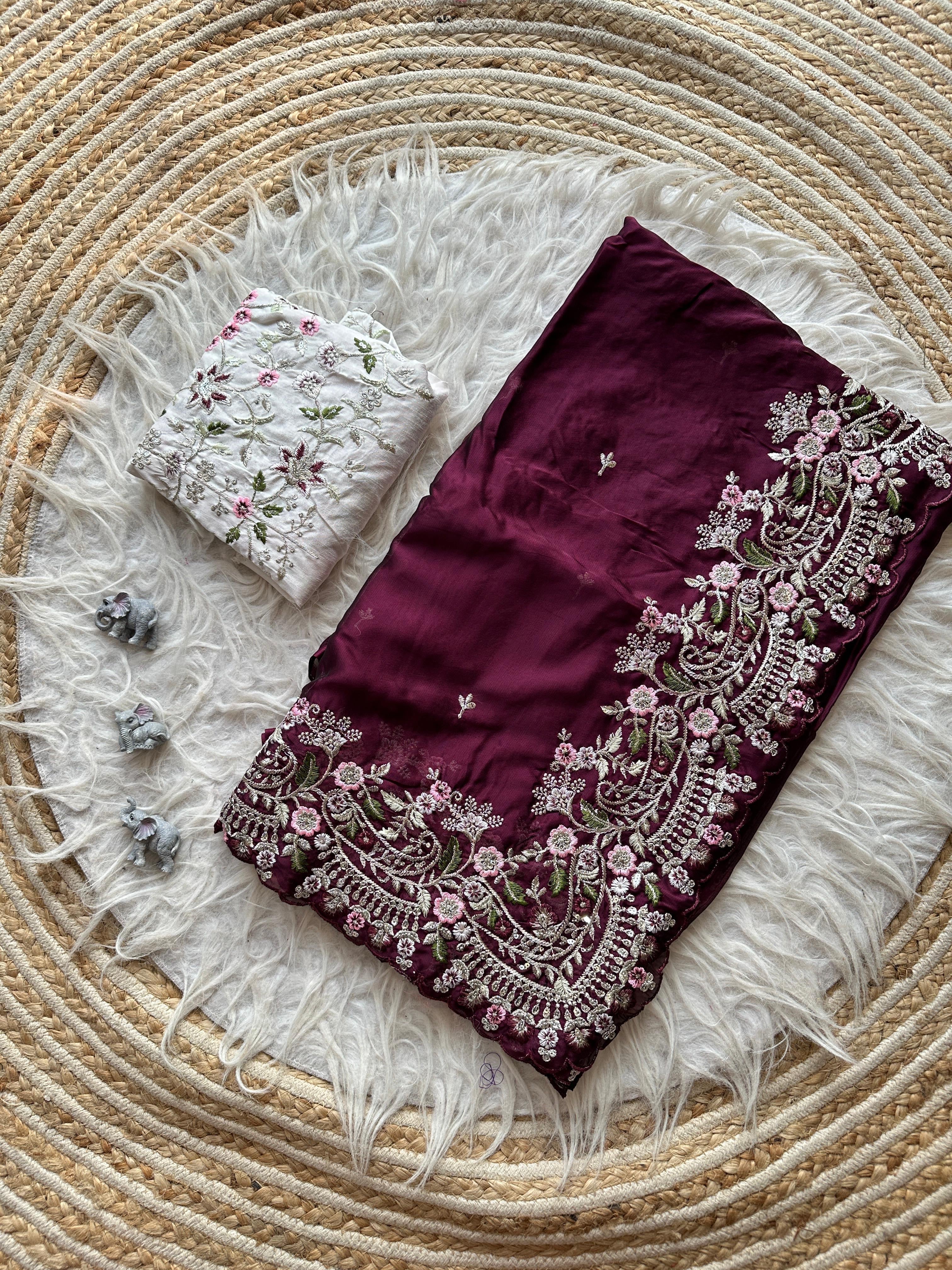 Reba Embroidered Saree