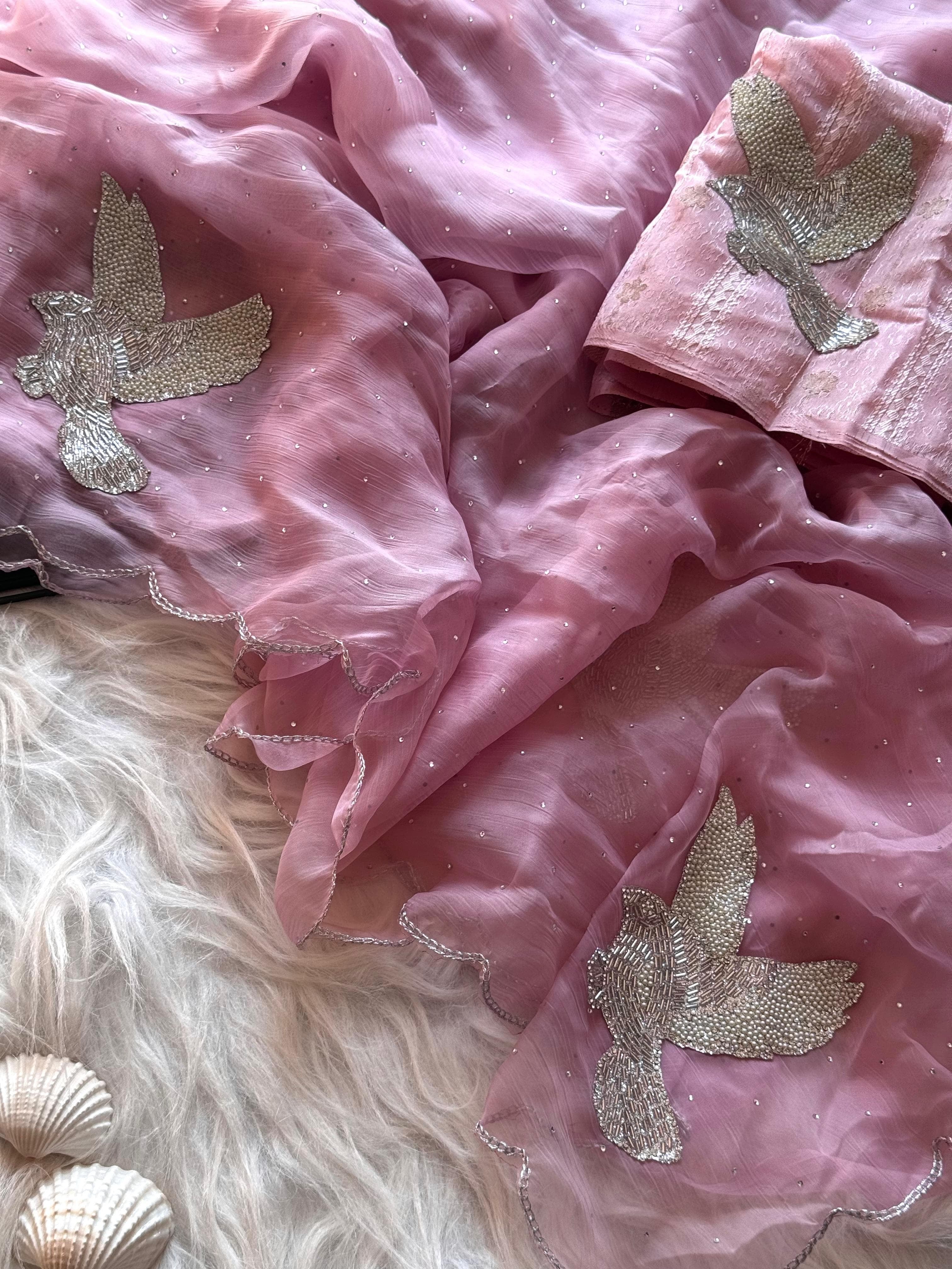 Panchi Lilac Saree