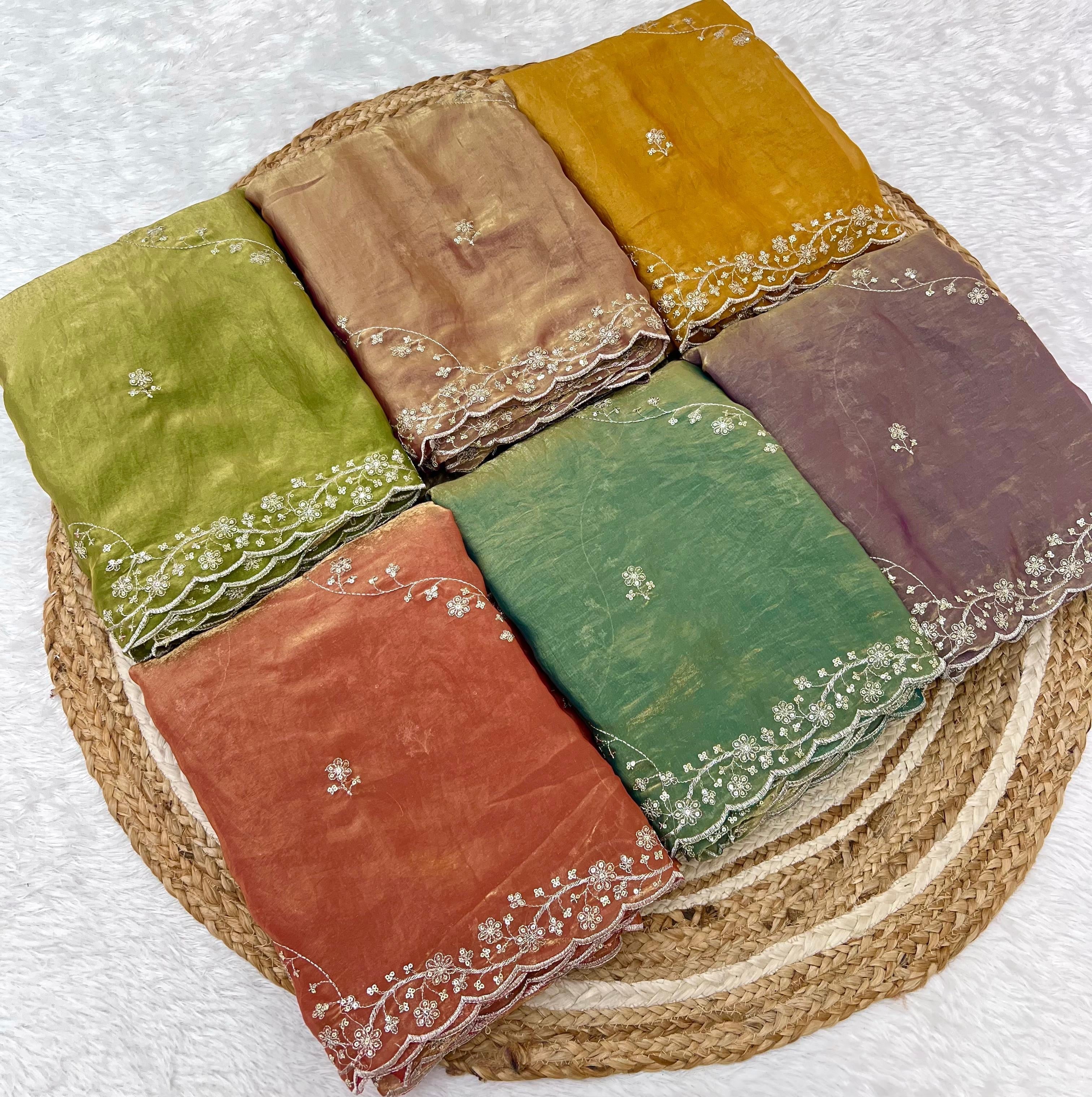 Manjari Tissue Silk Green Saree