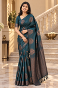 Art Silk Zari Woven Saree with Running Blouse