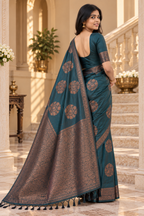 Art Silk Zari Woven Saree with Running Blouse
