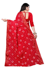 Women's Elegant red Bandhani silk saree
