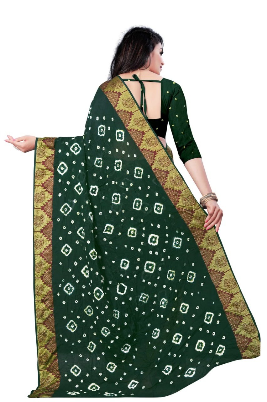 Women's Cotton Bandhani saree