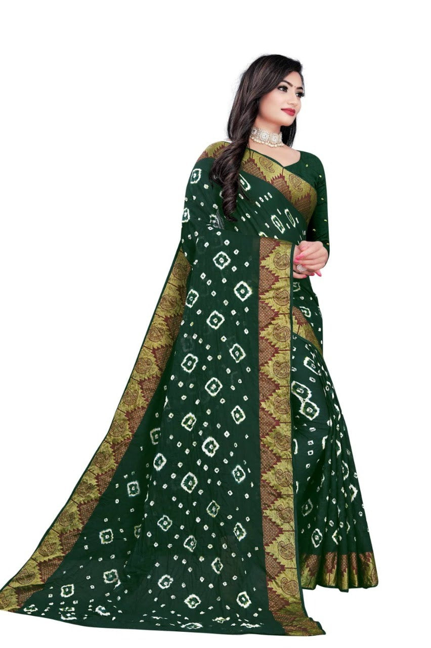 Women's Cotton Bandhani saree